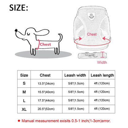 Juego de arnés reflectante para perros y gatos