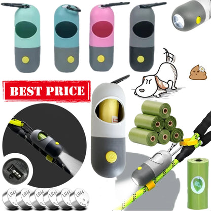 Dispensador de bolsas de basura con luz LED