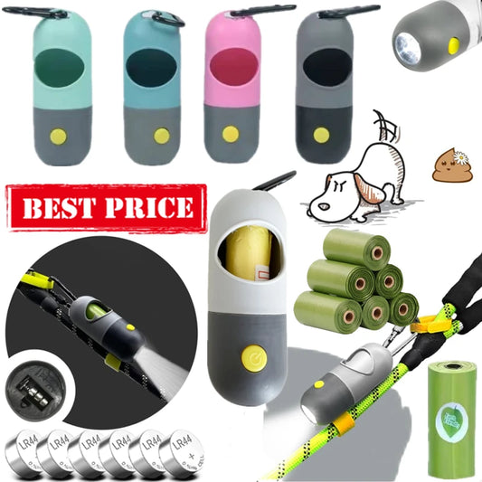 Dispensador de bolsas de basura con luz LED