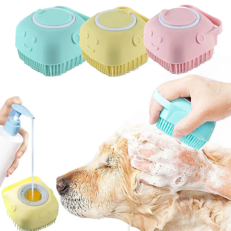 Guantes de masaje para baño de cachorros