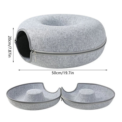 Acogedora cama túnel para gatos