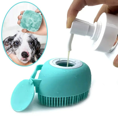 Guantes de masaje para baño de cachorros