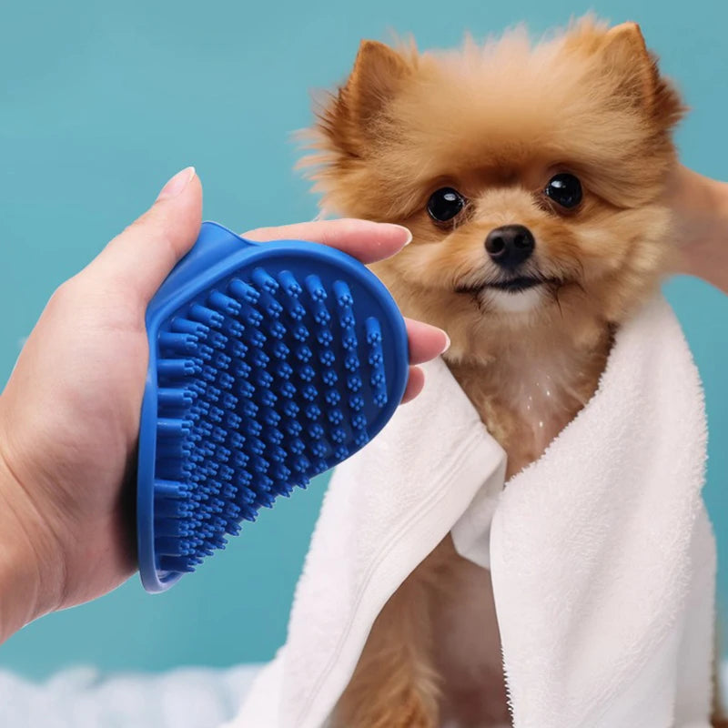 Cepillo de baño de silicona suave para mascotas