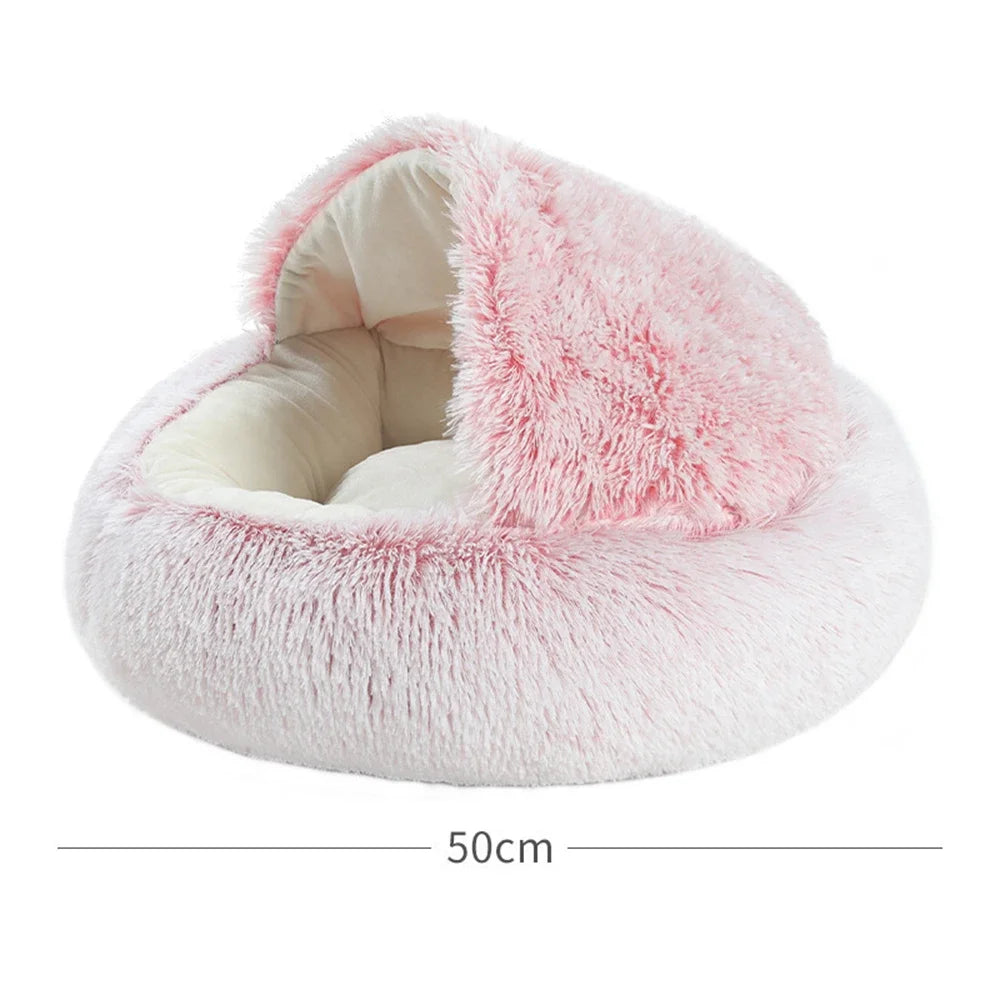 Cómoda cama de felpa para mascotas