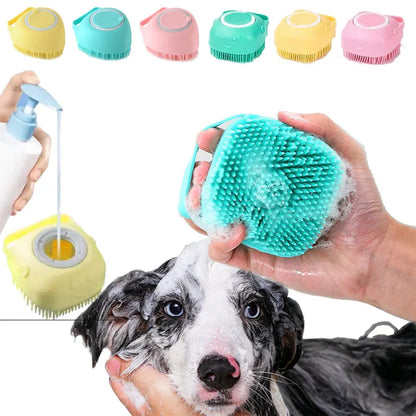Guantes de masaje para baño de cachorros