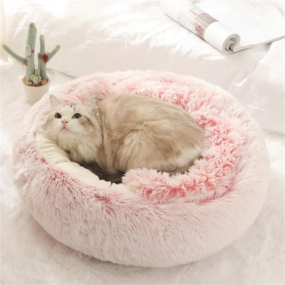Cómoda cama de felpa para mascotas