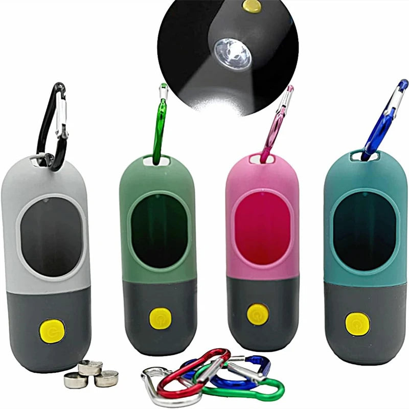 Dispensador de bolsas de basura con luz LED