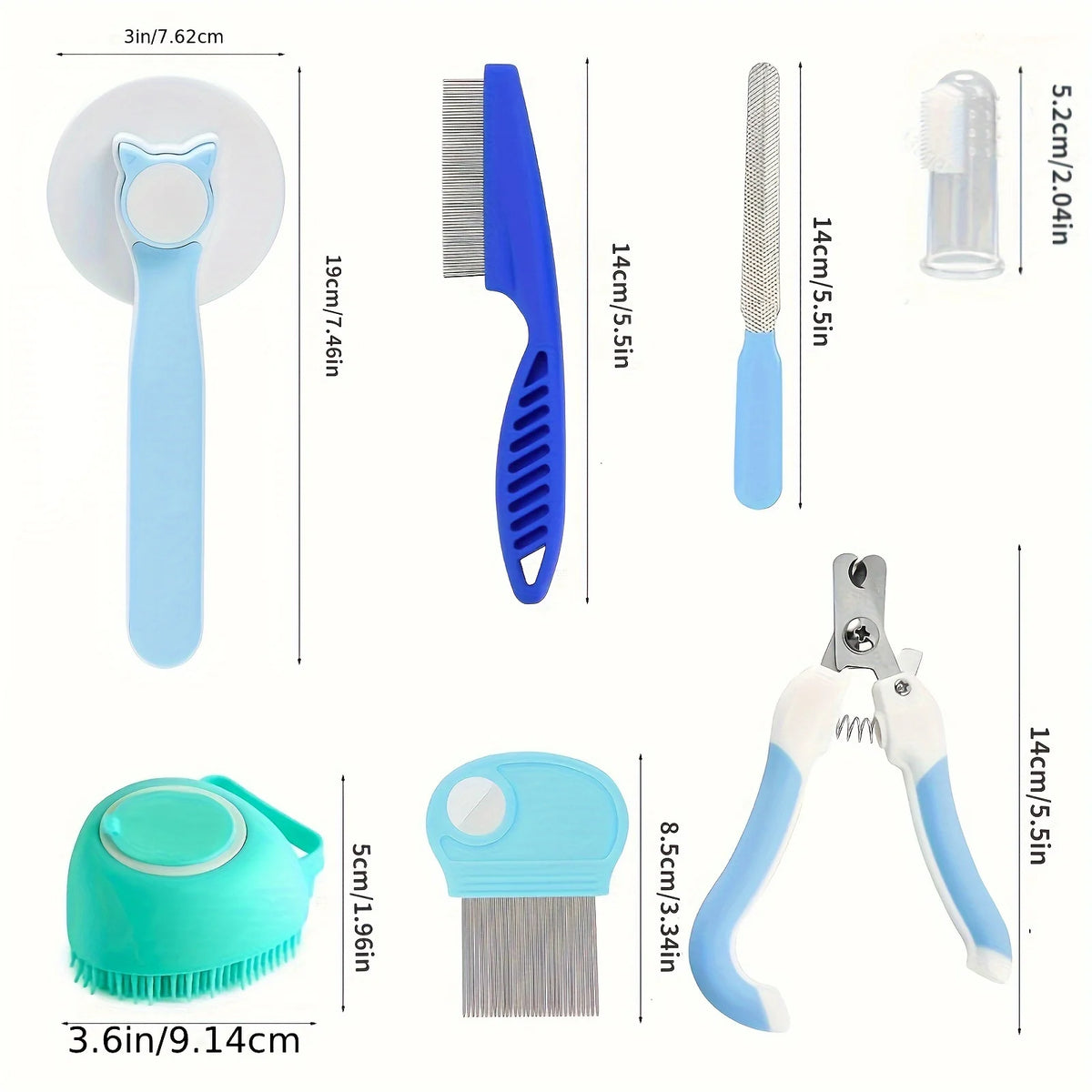 Kit de cuidado definitivo para gatos: 8 piezas