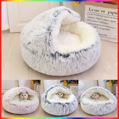 Cómoda cama de felpa para mascotas